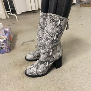 Free People “Elle” snakeskin boots